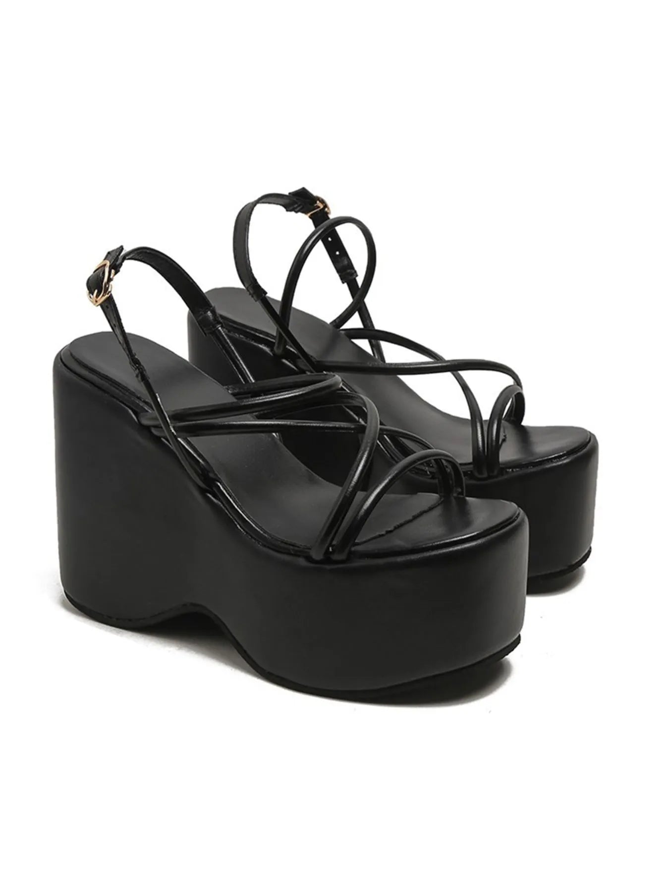 Strappy Platform Wedge Sandals