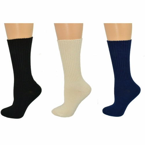 Organic Cotton Midweight Outdoor Unisex Athletic Crew Socks 3 Pair