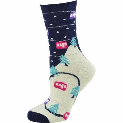 Christmas Cotton Crew Socks for Women in Cotton, Fun Holiday Socks