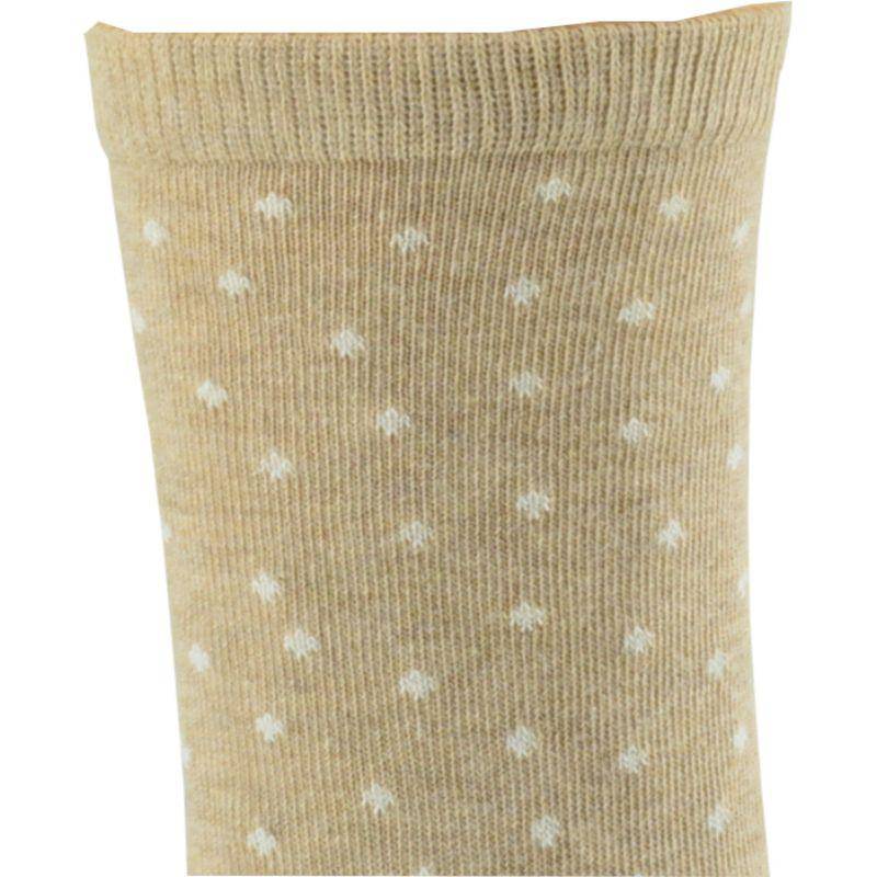 Women's Polka Dot Pattern Crew Socks 2-Pair Pack Cotton Socks