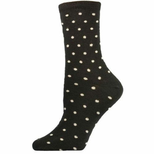 Women's Polka Dot Pattern Crew Socks 2-Pair Pack Cotton Socks