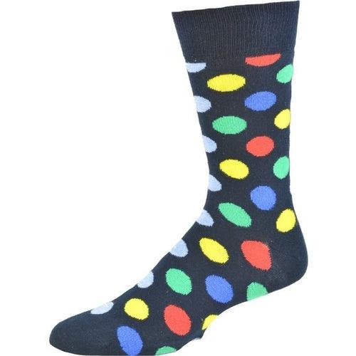 Cotton Polka Dot Crew Socks