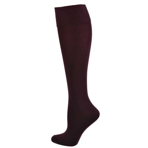 Classic Flat knit Opaque Nylon Knee High Socks 3 Pair Pack