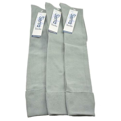 Classic Flat knit Opaque Nylon Knee High Socks 3 Pair Pack