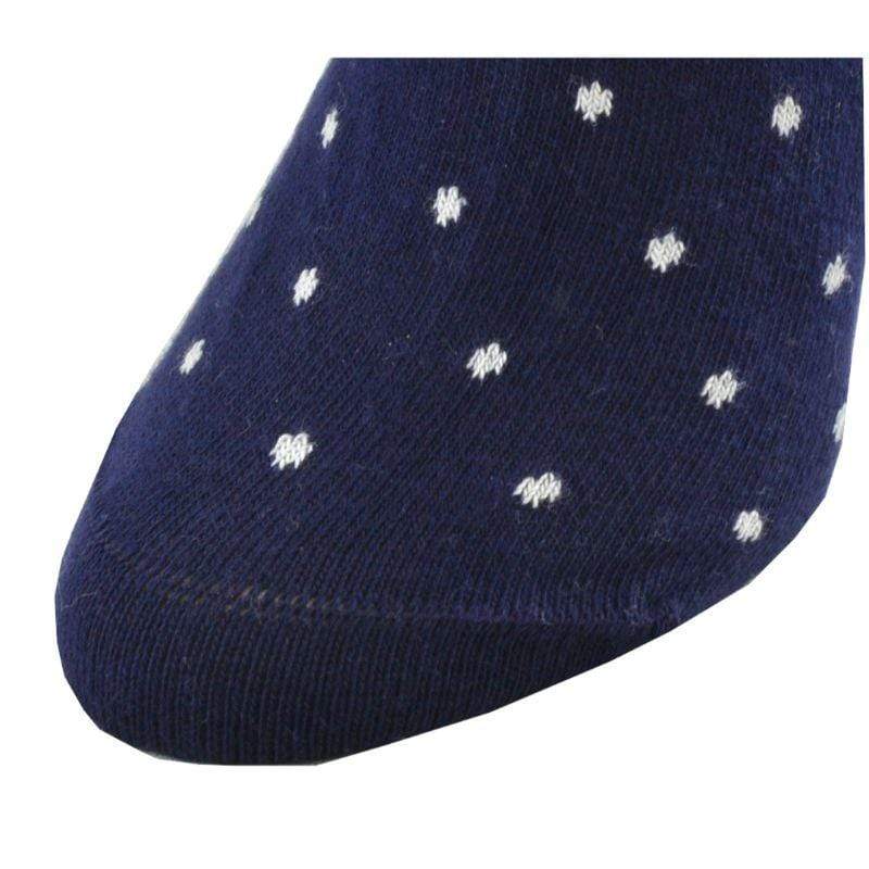 Women's Polka Dot Pattern Crew Socks 2-Pair Pack Cotton Socks