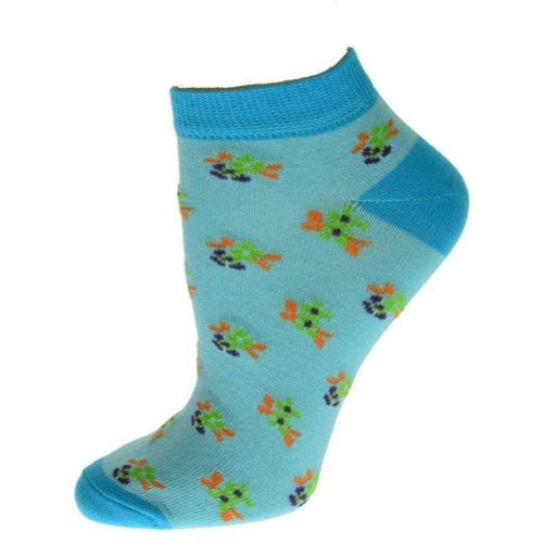 Floral Pattern Ankle Low Cut Cotton Socks