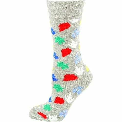 Colorful Women's Cotton Crew Socks in Combed Cotton