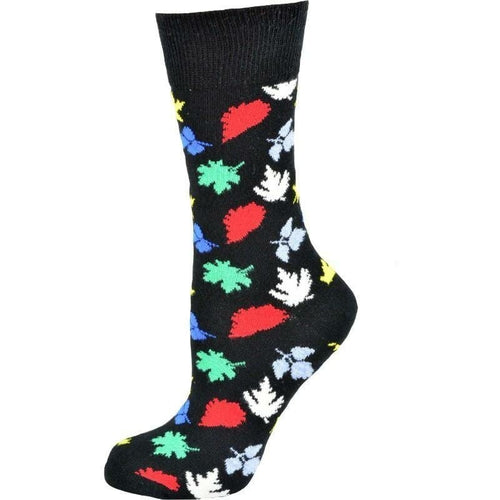 Colorful Women's Cotton Crew Socks in Combed Cotton