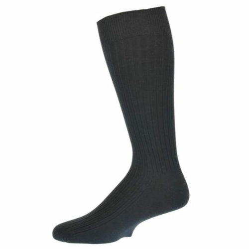 Classic Fine Ribbed Combed Cotton Crew Socks