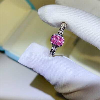 1 Carat Moissanite 925 Sterling Silver Ring - Clothes For Her Online Store