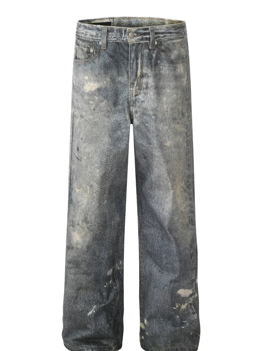 Men's Vintage Wide Leg Denim Jeans