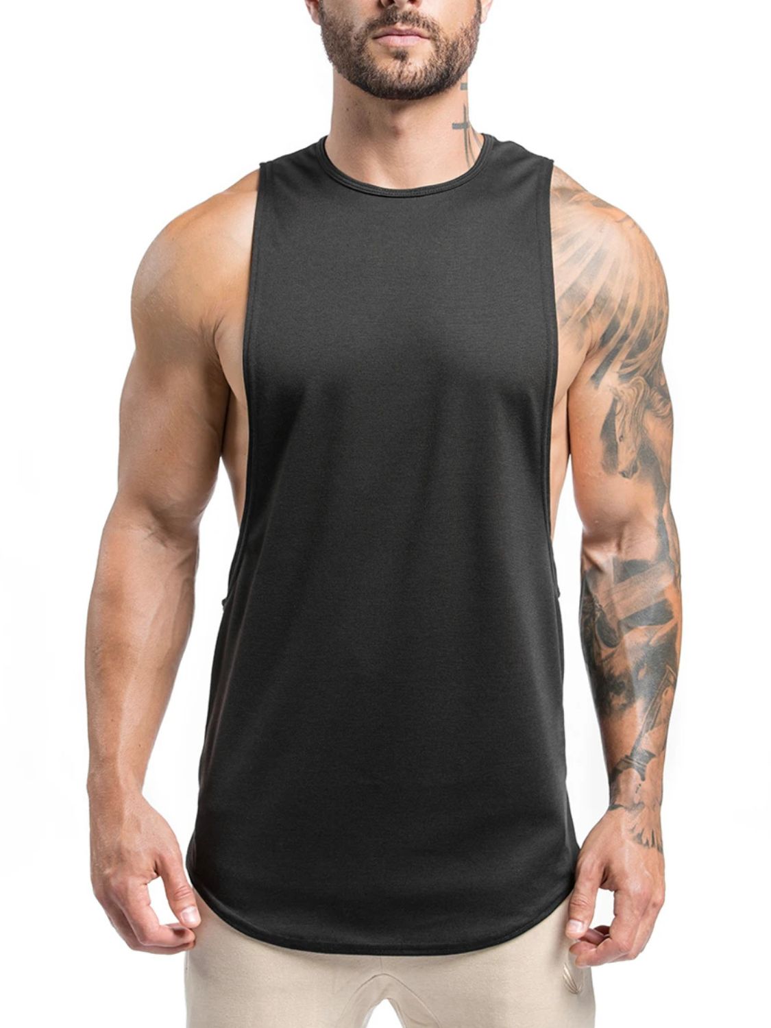 Men's Plus Size Round Neck Tank
