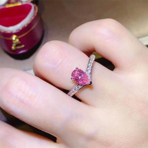 1 Carat Moissanite 925 Sterling Silver Ring - Clothes For Her Online Store