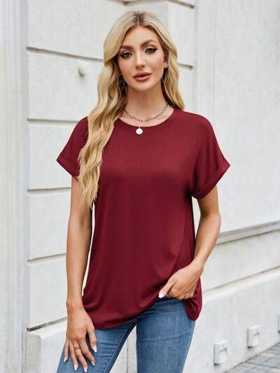 Florira Round Neck Short Sleeve T-Shirt