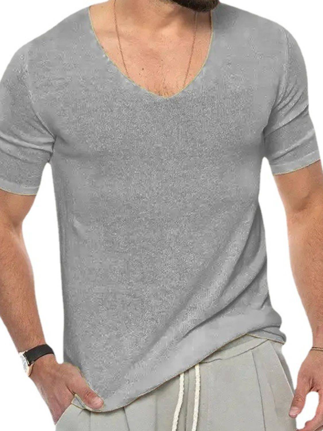 Men's V-Neck Short Sleeve T-Shirt