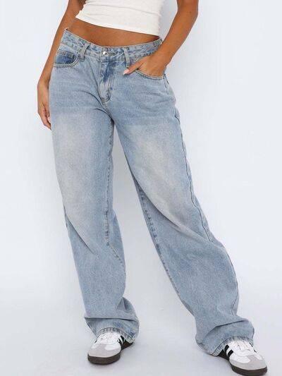 Wide Leg Jeans with Pockets