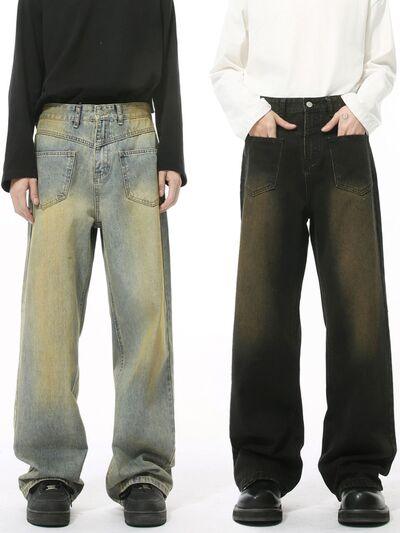 Men's Distressed Backward Jeans