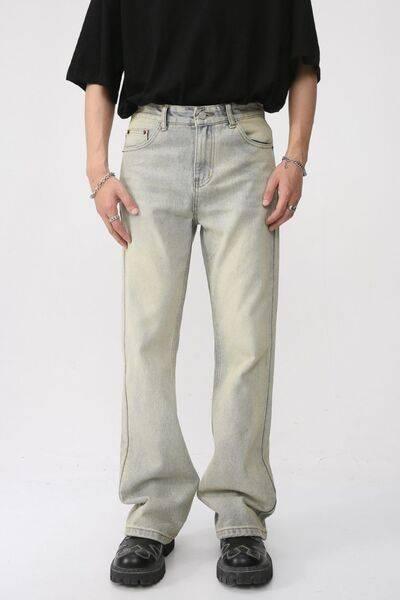 Mid Rise Jeans with Pockets - Clothes For Her Online Store