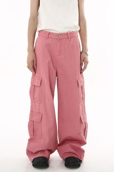 Wide Leg Cargo Jeans - Clothes For Her Online Store