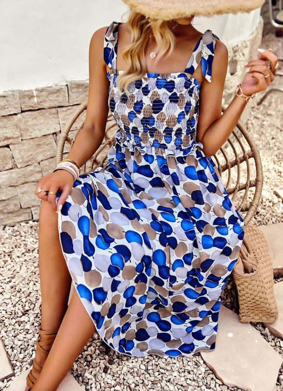 Smocked Midi Dress - Clothes For Her Online Store