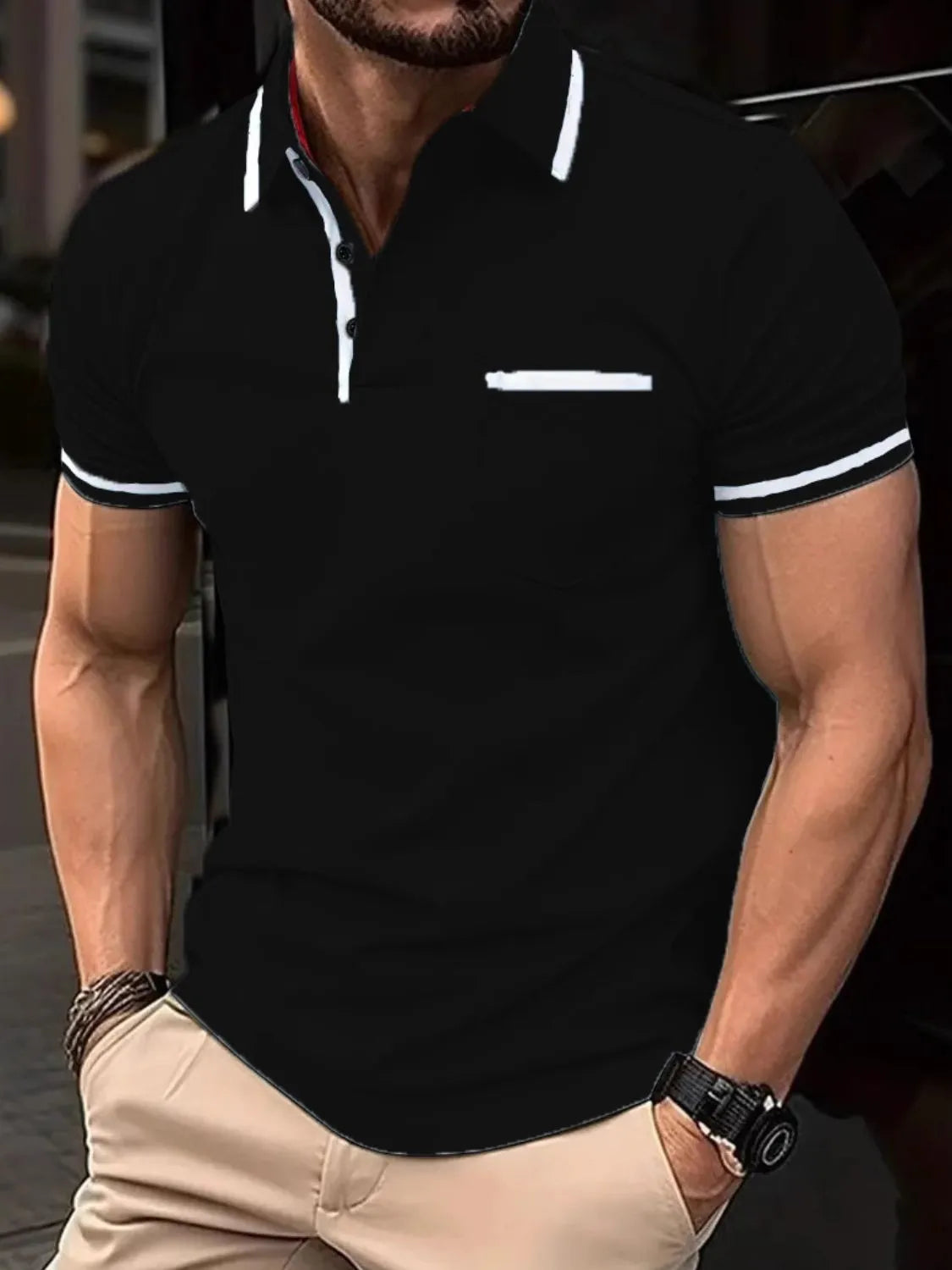Men's Full Size Collared Neck Short Sleeve Polo Plus Size