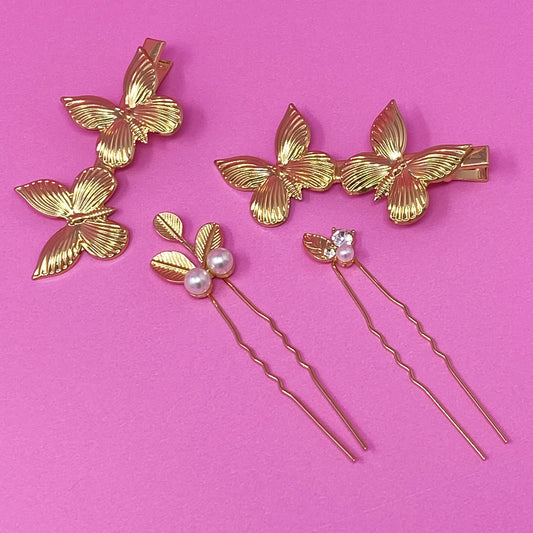 Antique Garden Hair Clip Set