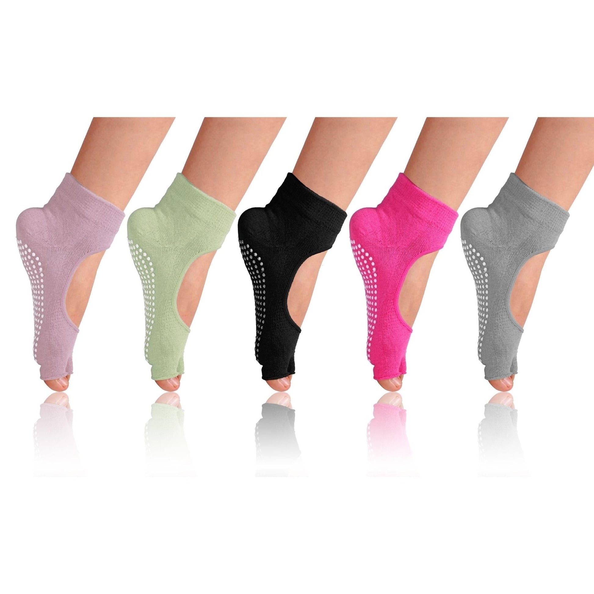 Non-Slip Yoga Socks for Women Pilates Barre (1- or 2-Pair)