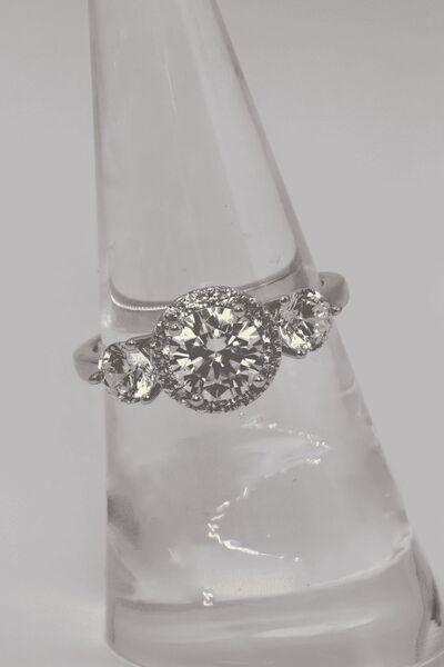 1 Carat Moissanite 925 Sterling Silver Ring - Clothes For Her Online Store
