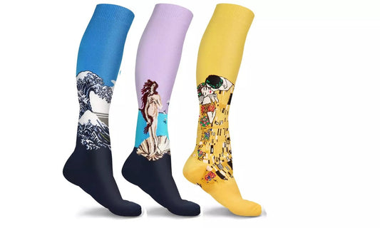 Famous Art Paintings Compression Socks (3- or 6-Pairs)