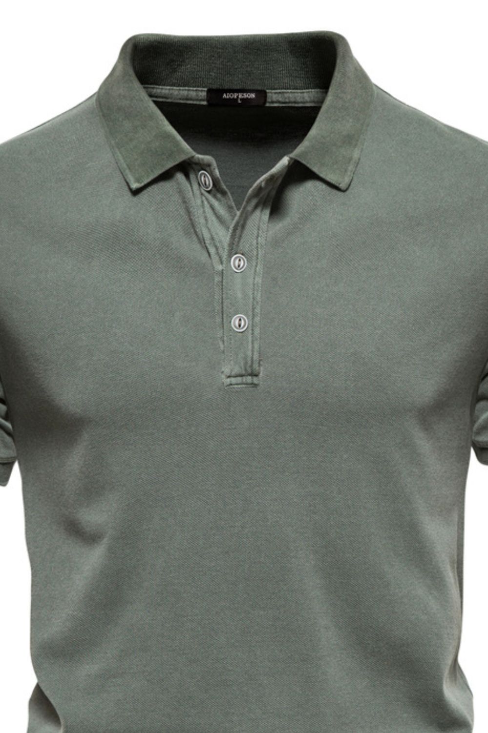 Men's Collared Neck Button Detail Short Sleeve Polo