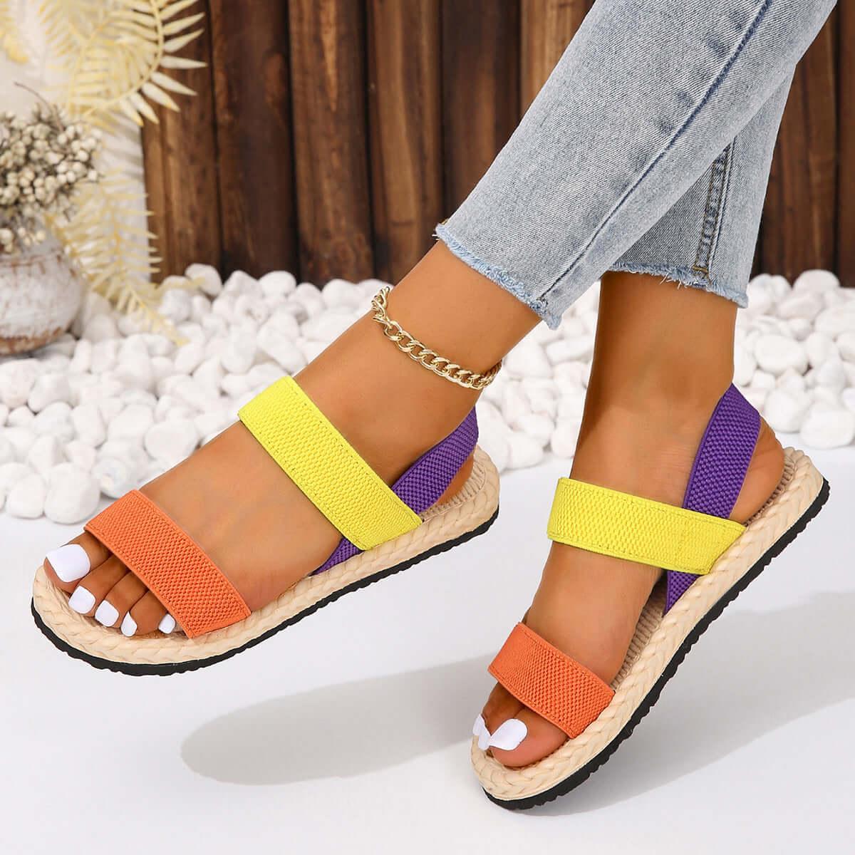 Open Toe Flat Sandals