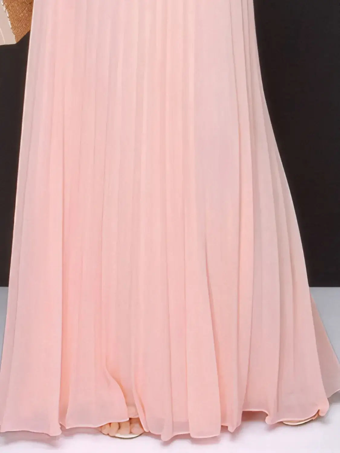 Pleated Sleeveless Maxi Cami Dress