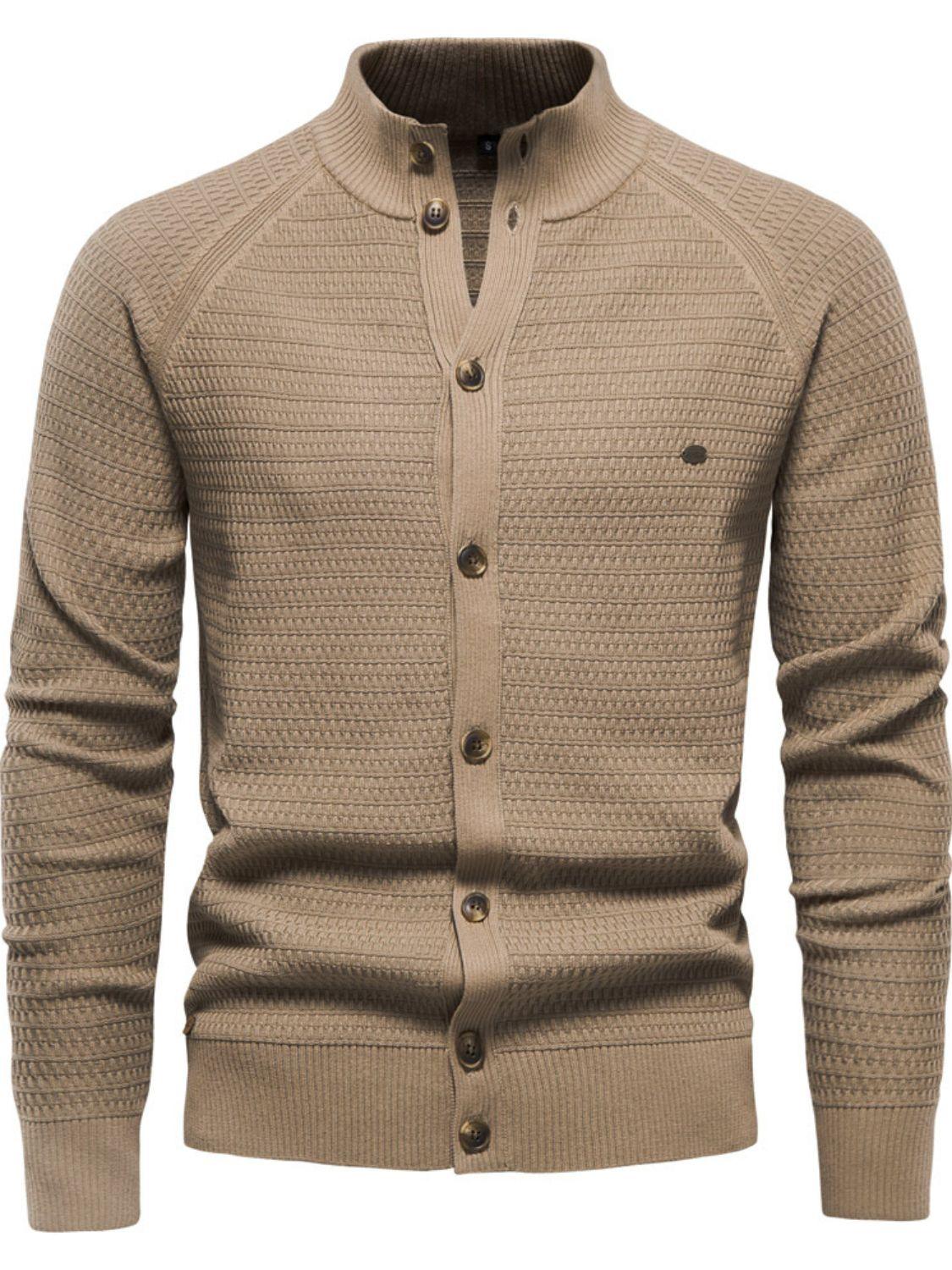 Men's Button Down Long Sleeve Cardigan - Clothes For Her Online Store