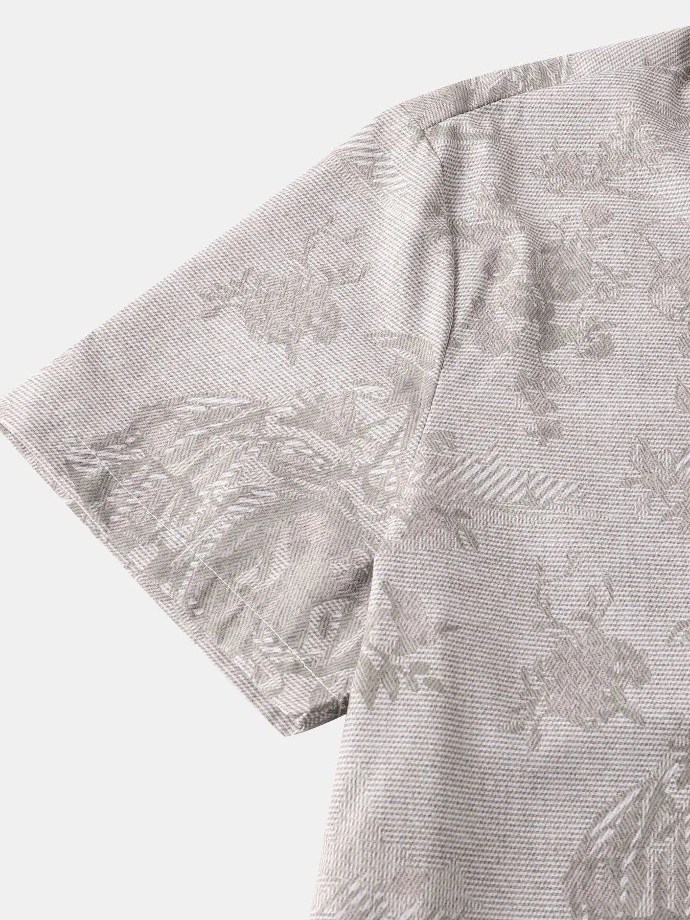 Men's Vintage Print Short Sleeve Casual Shirt