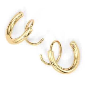 Stainless Steel Spiral Earrings