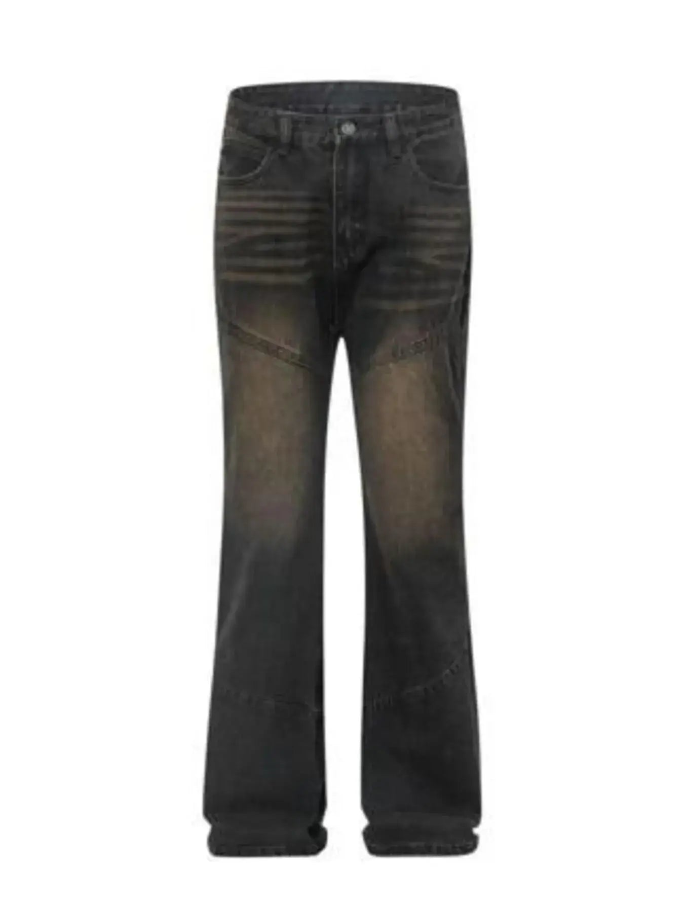 Men's Full Size Vintage Wash Bootcut Denim Jeans Plus Size