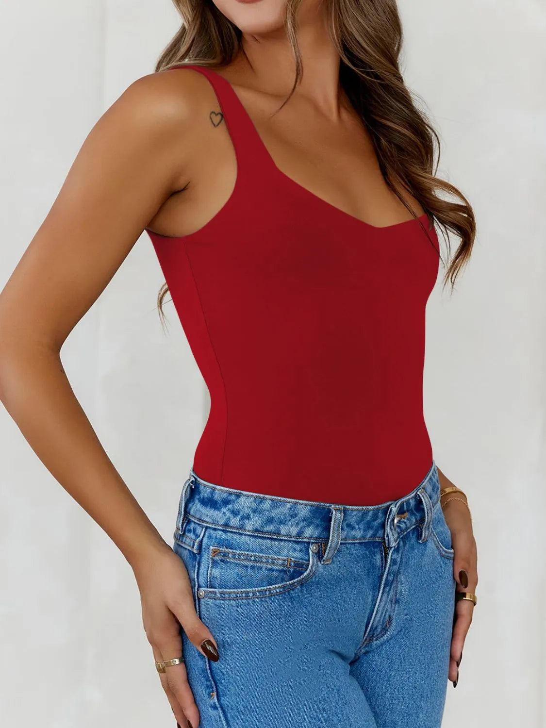 Solid Color Wide Strap Cami