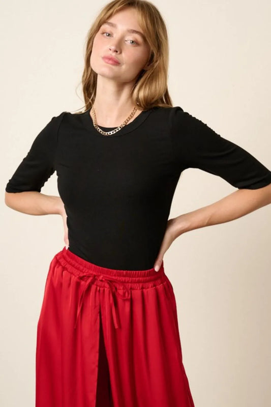 Mittoshop Round Neck Half Sleeve T-Shirt