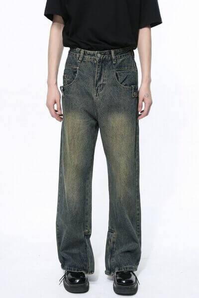 Side Slit Jeans with Pockets - Clothes For Her Online Store