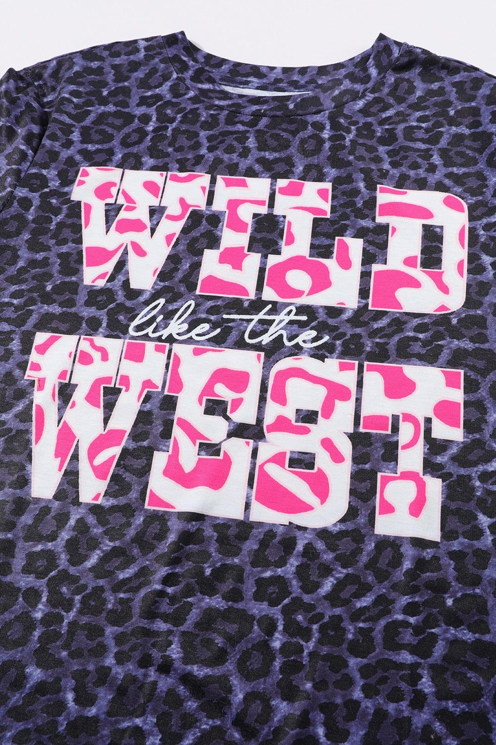 WILD LIKE THE WEST Graphic Leopard T-Shirt