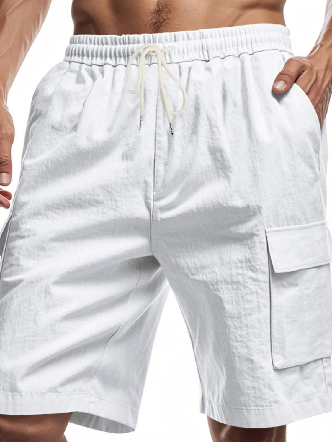Men's Drawstring Shorts with Pockets