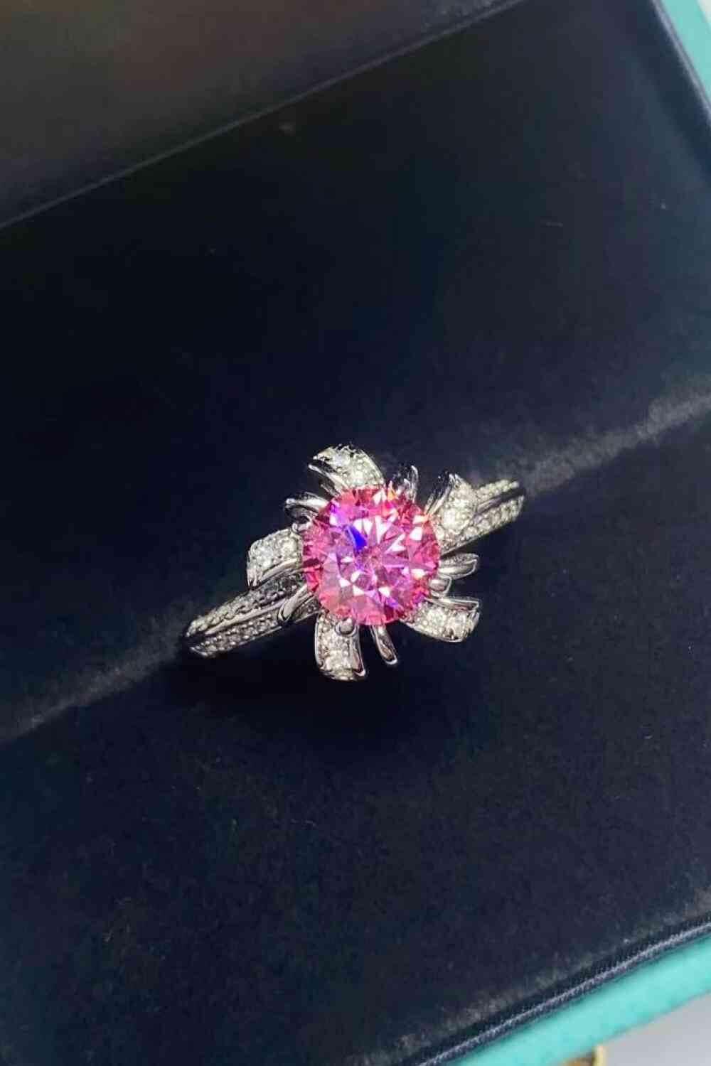 1 Carat Moissanite Flower-Shaped Ring