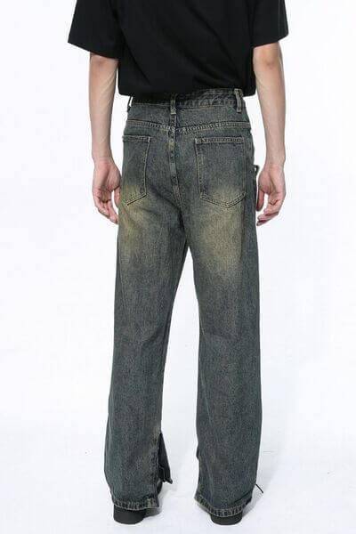 Side Slit Jeans with Pockets - Clothes For Her Online Store