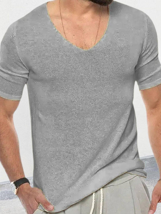 Men's V-Neck Short Sleeve T-Shirt - Clothes For Her Online Store