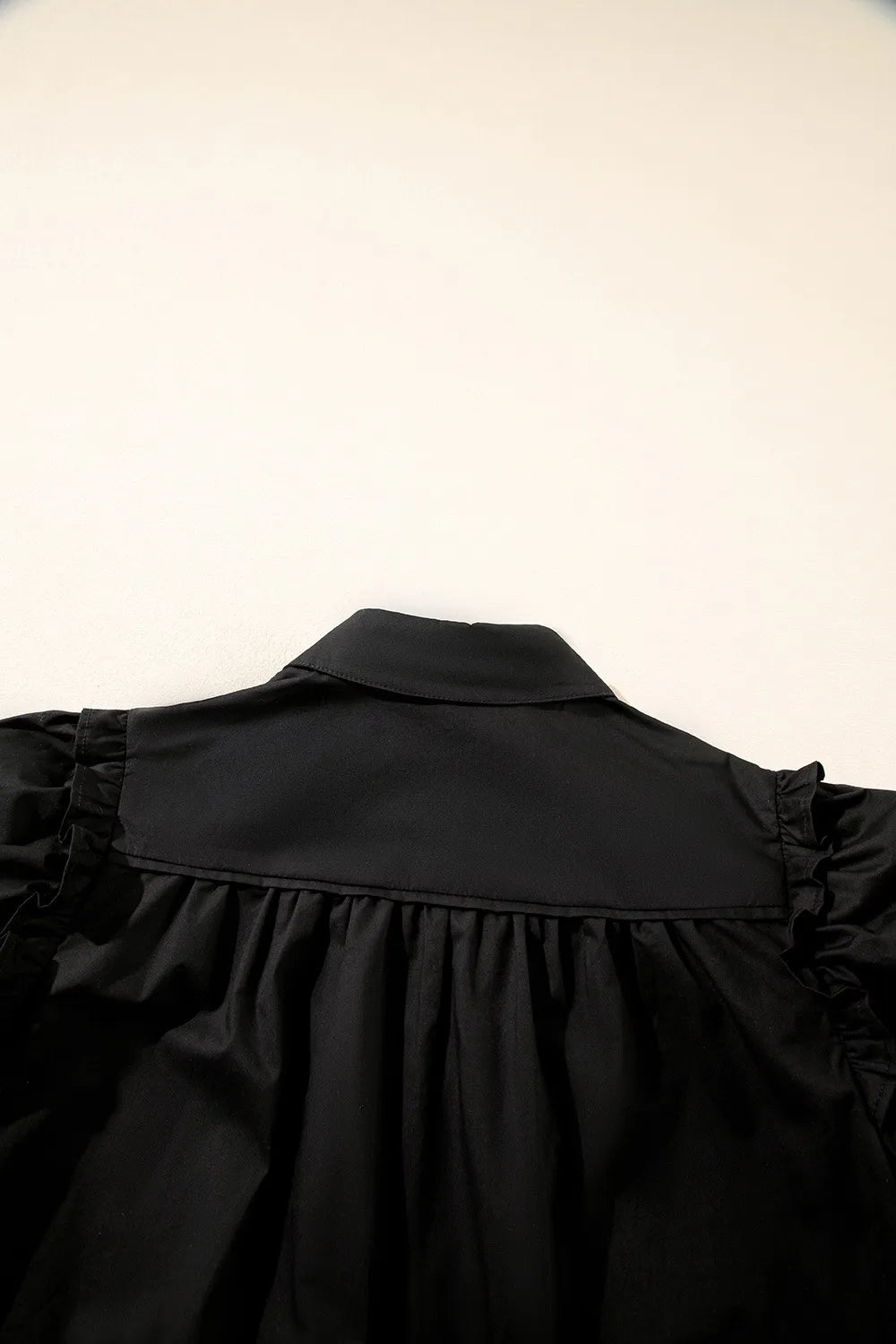 Puff Sleeve Button Down Shirt