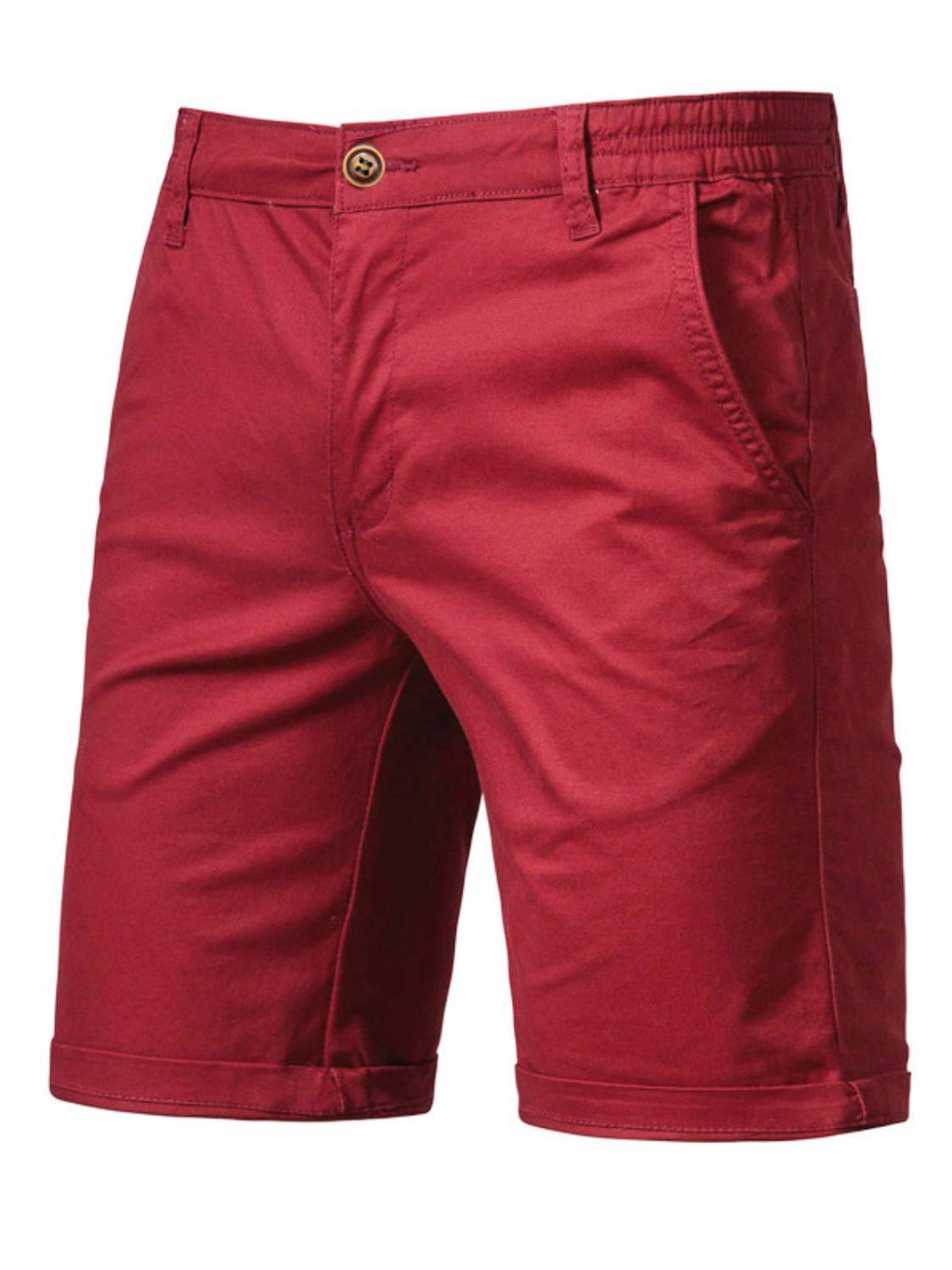Men's Elastic Waist Shorts with Pockets - Clothes For Her Online Store