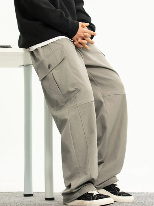Men's Plus Size Drawstring Pants with Pockets
