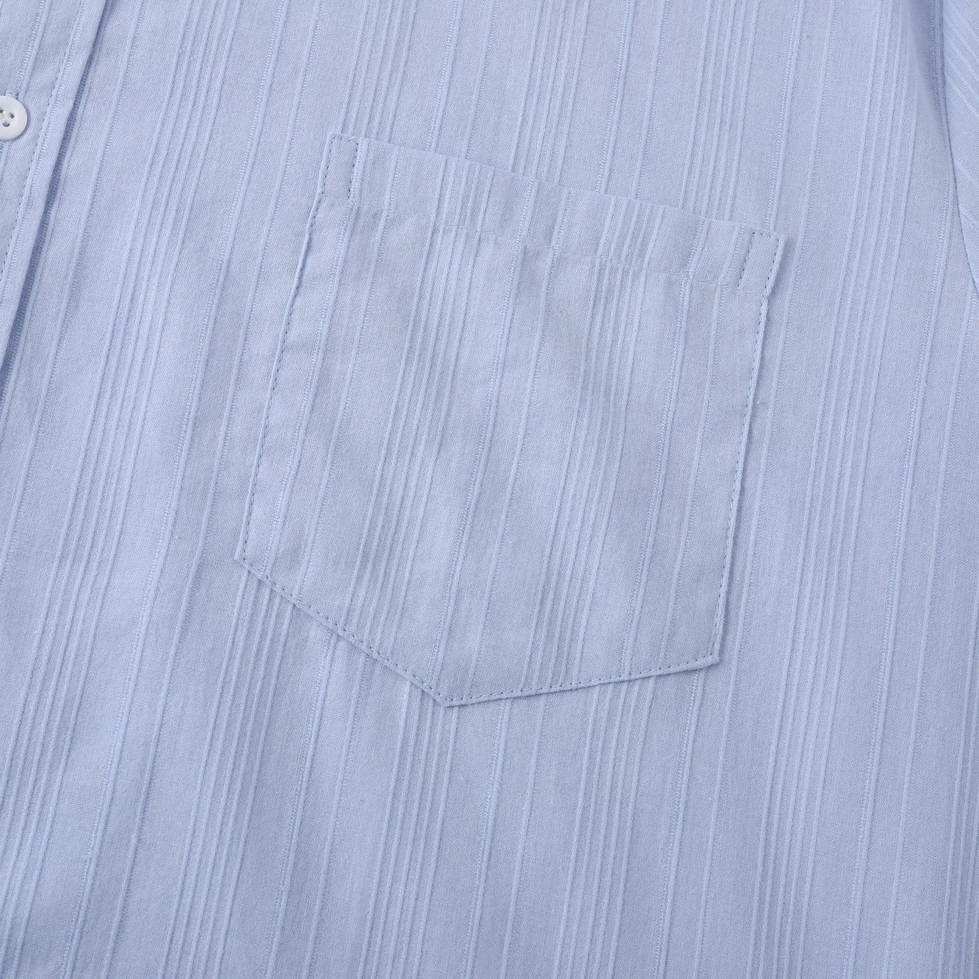Men's Short Sleeve Button Down Shirt with Chest Pocket