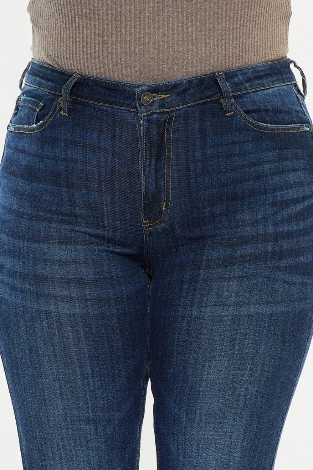 Kancan Full Size Mid Rise Flare Jeans - Clothes For Her Online Store