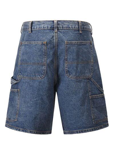 Men's Washed Denim Bermuda Shorts - Clothes For Her Online Store
